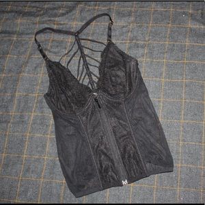 Victoria’s Secret Black Strappy corset